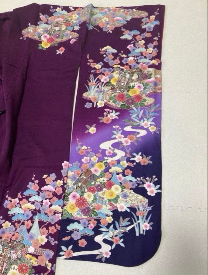 ⭐︎期間限定キャンペーン特価⭐︎美品⭐︎丸昌　紫　振袖古典柄　御所車＋おまけ付き