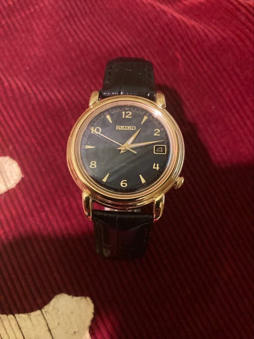 セイコー 7002-8010 AT/自動巻 ブラック文字盤 メンズ　SEIKO