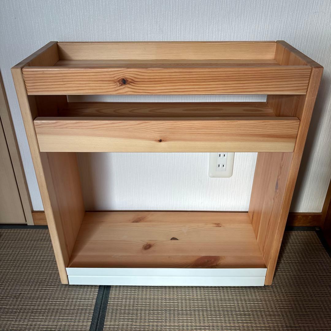 無印良品 パイン材デスク デスクワゴンセット2