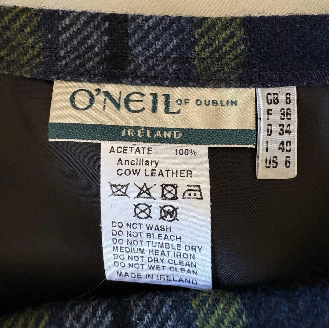 専用ですオニールオブダブリン　チェックキルトスカート　ラップスカートGB8 起毛