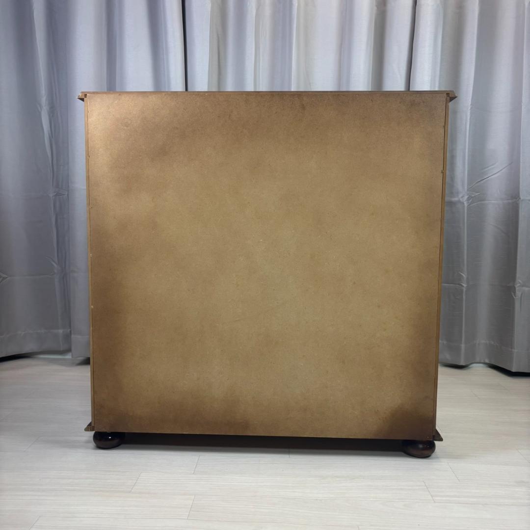 イタリア　象嵌細工　5段チェスト　丸脚