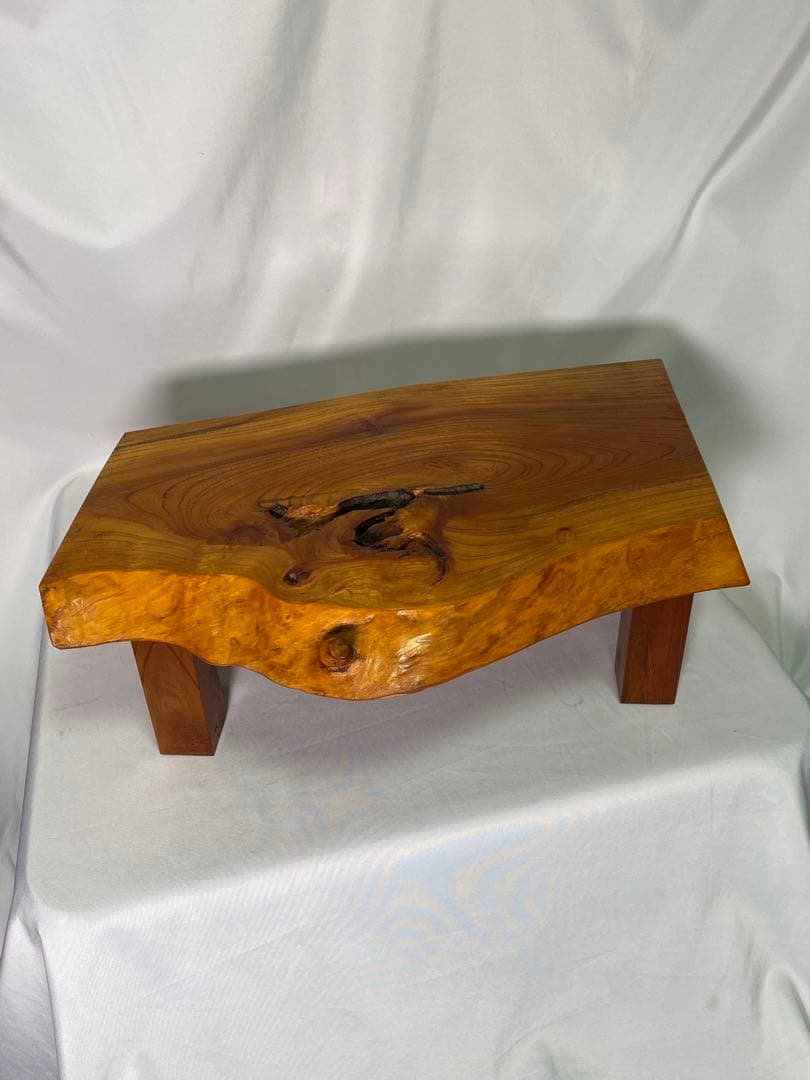 1444❣️ 一枚板　ミニローテーブル　ちゃぶ台