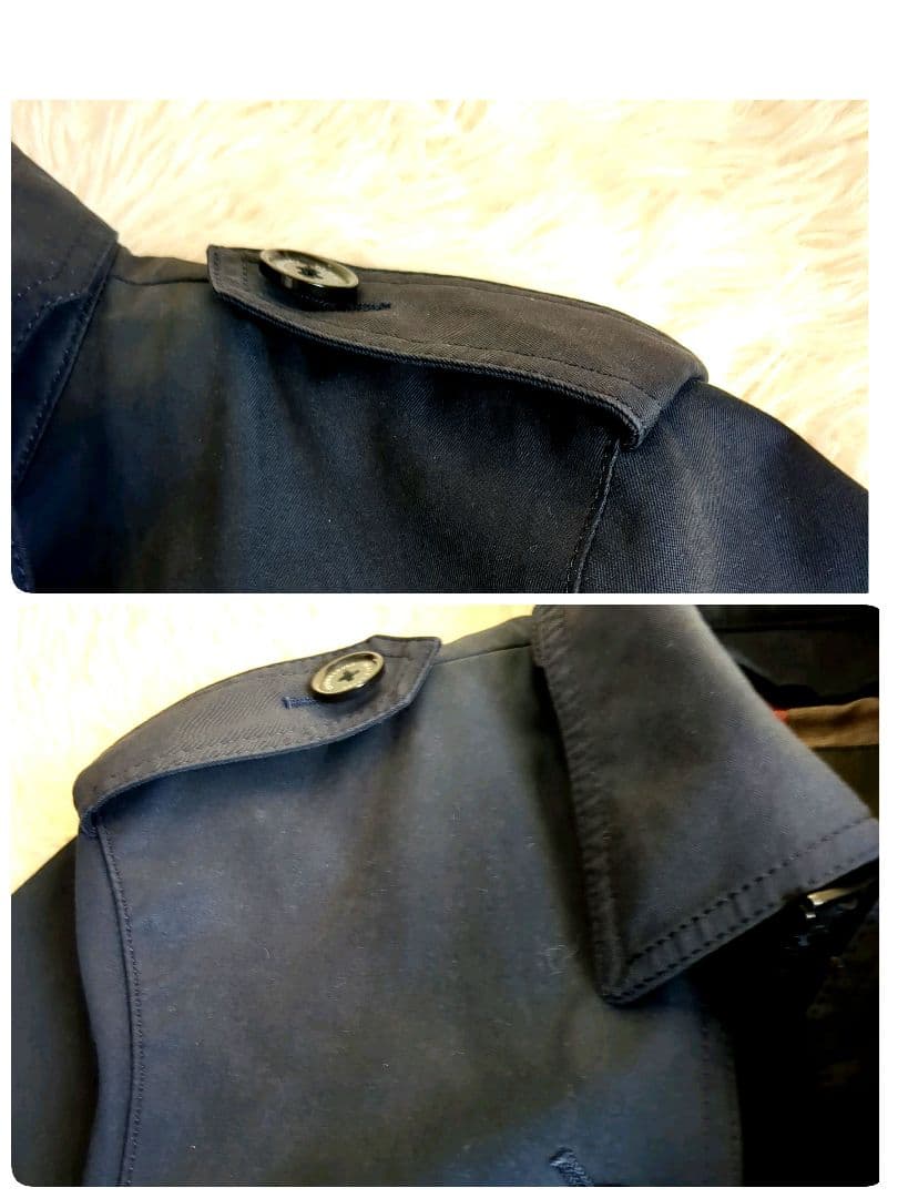 美品　ブラックレーベルCB　トレンチコート　ダブル　ライナー付　チェック