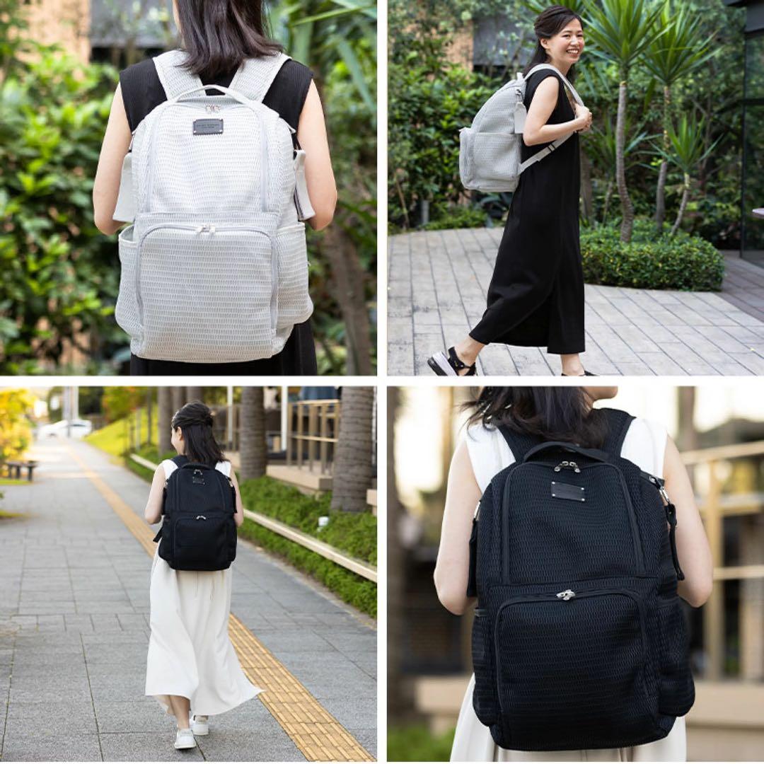 ゆかり【ブラック】23L マザーズバッグ　サコッシュ付き