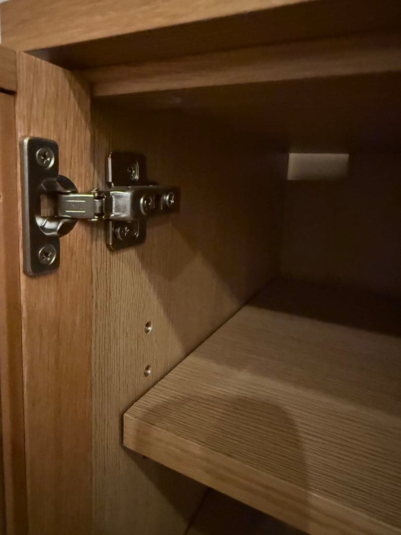 無印良品 本製キャビネット・ガラス扉・オーク材