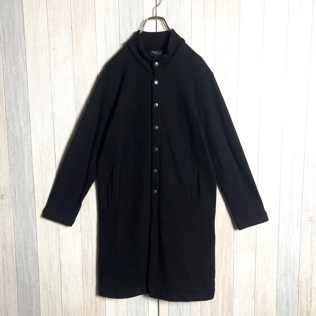 3280【希少デザイン・美品】アニエスベー スタンドカラー ロングコート