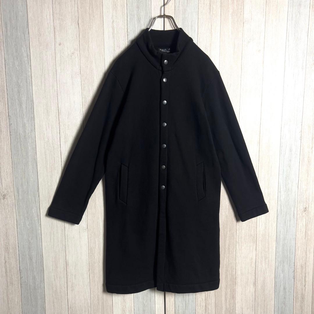 3280【希少デザイン・美品】アニエスベー スタンドカラー ロングコート