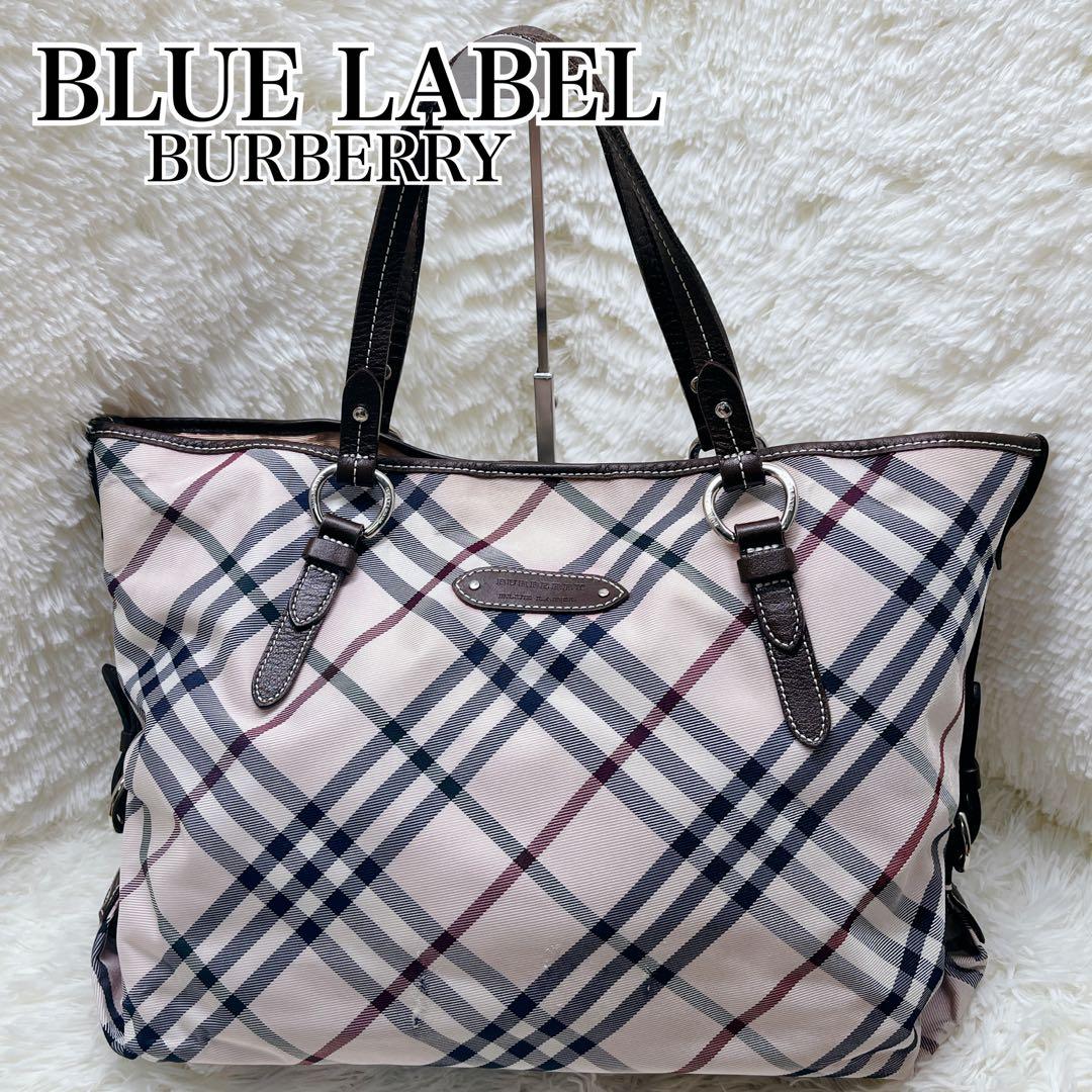 BLUELABEL バーバリーブルーレーベル トートバッグレザー 肩掛け ピンク