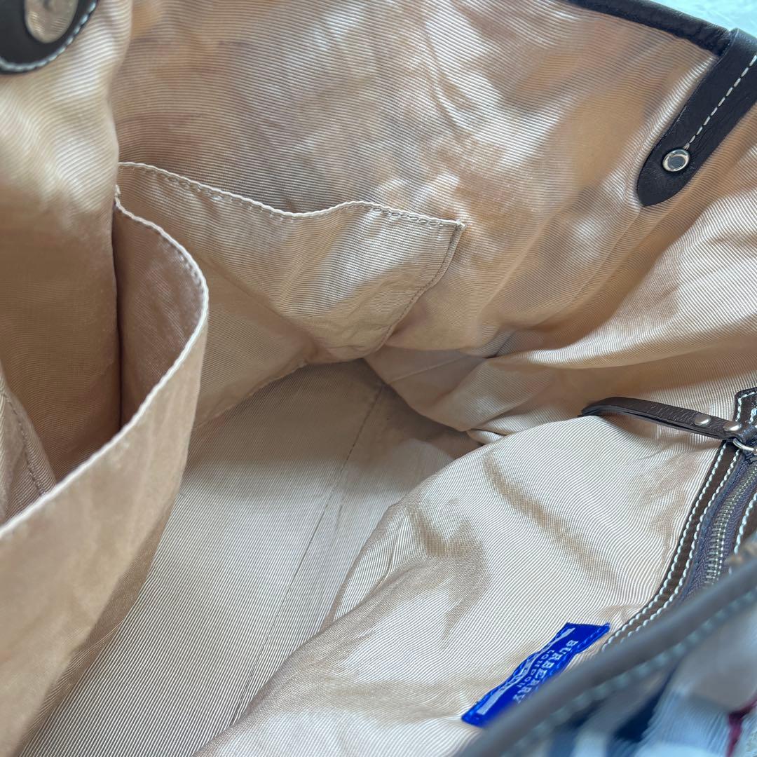 BLUELABEL バーバリーブルーレーベル トートバッグレザー 肩掛け ピンク