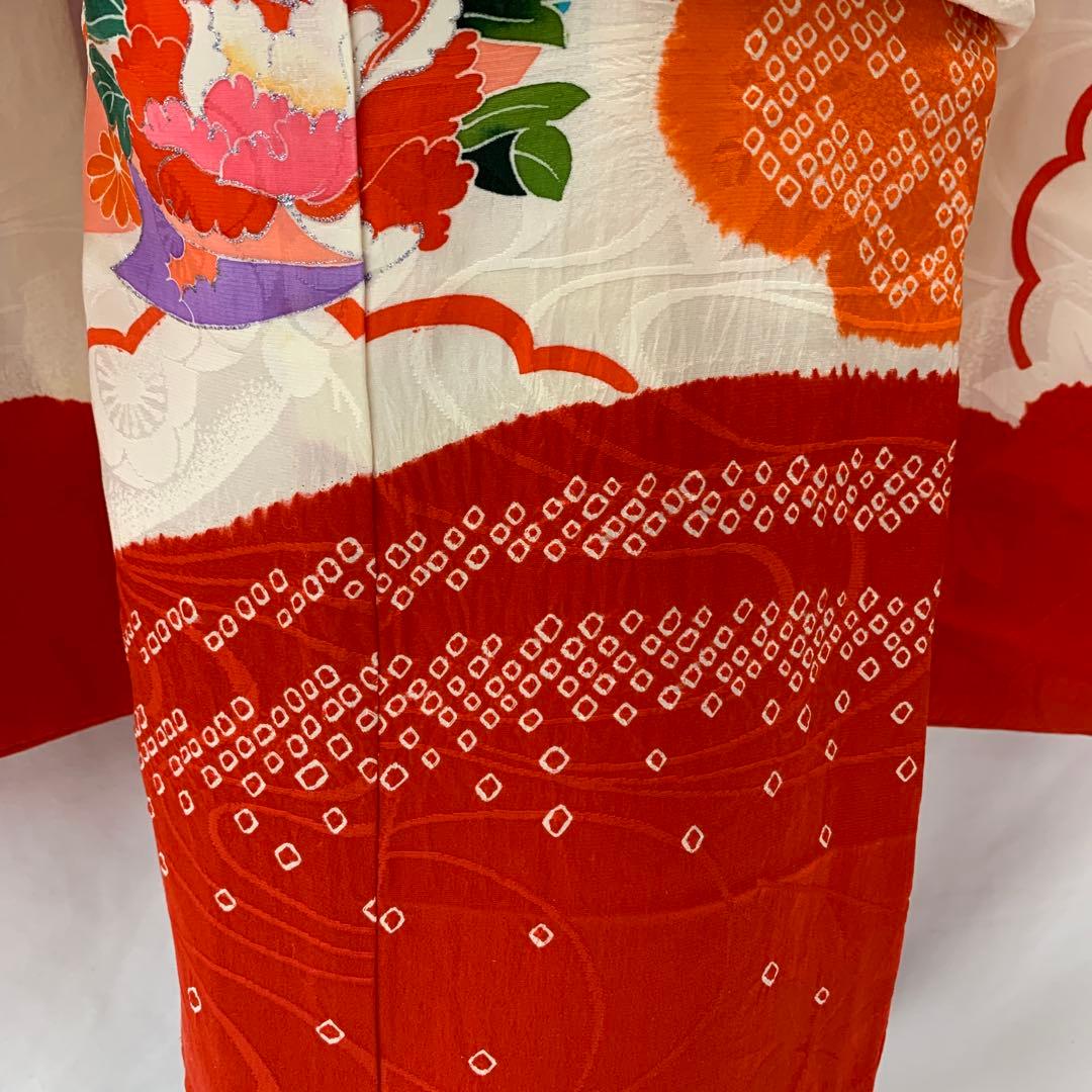 504agu6□七五三 三歳 女の子 着物&被布□状態良好