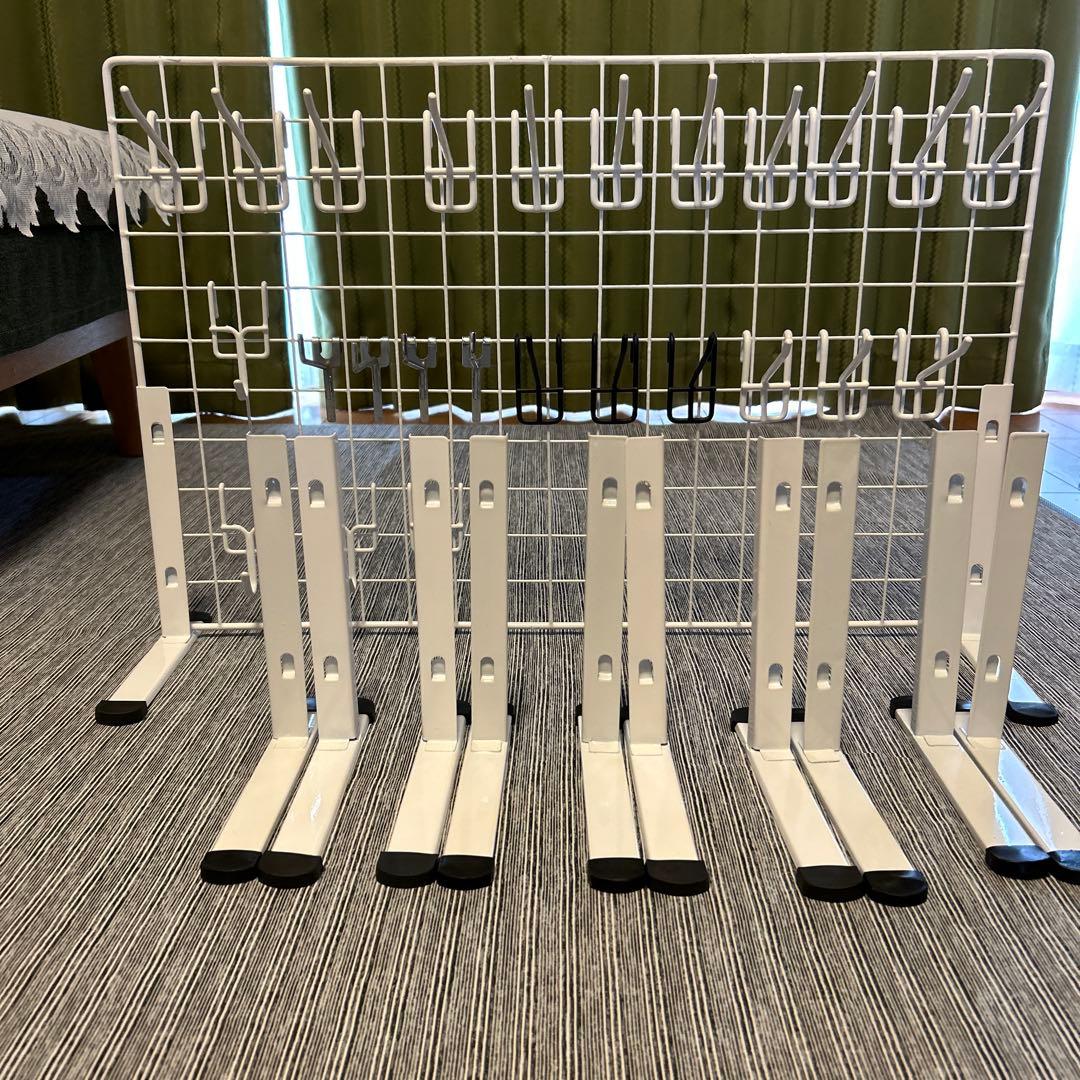 ワイヤーネット用フック25個 ワイヤーネット用スタンド6組