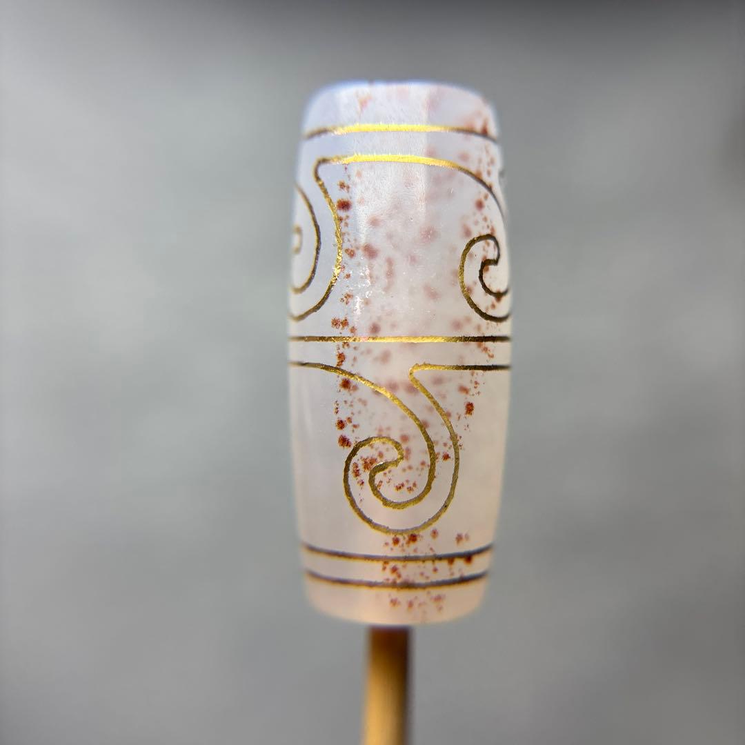 あずきちゃん玉髄　白毫天珠　朱砂入り　11-89 ご確認ページNo.1