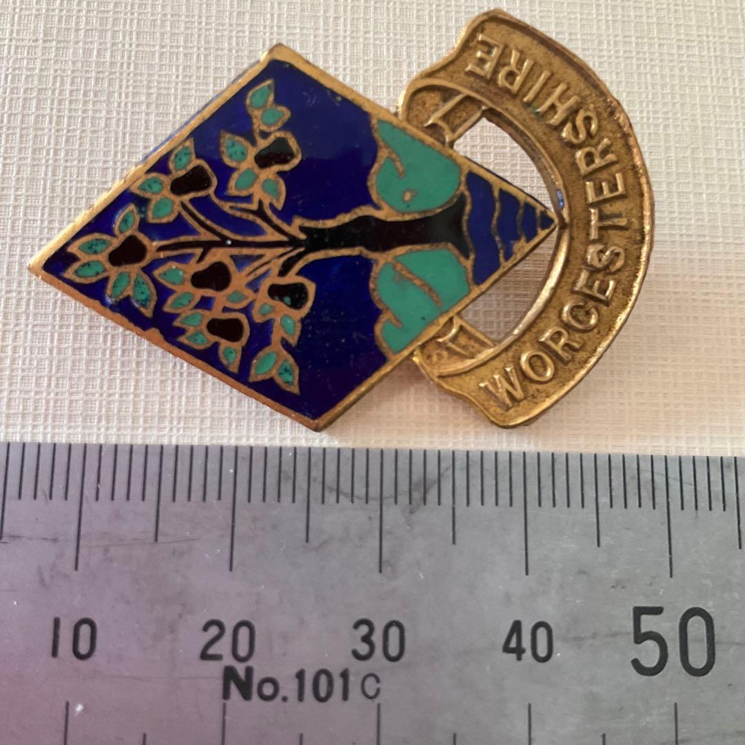 イギリス　Worcestershire関連のヴィンテージエナメルバッジ