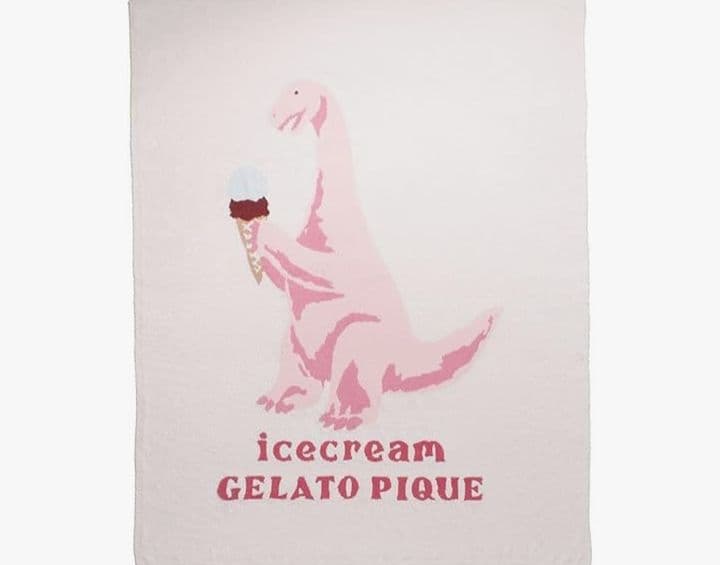 ジェラピケ　ダイナソー　マルチカバー　恐竜　ピンク