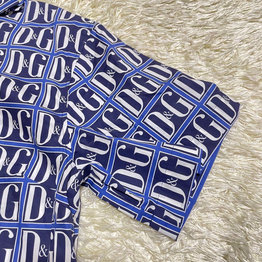 新品✨タグ付✨ドルチェ&ガッバーナ D&Gロゴ総柄 シャツ 42 大きいサイズ