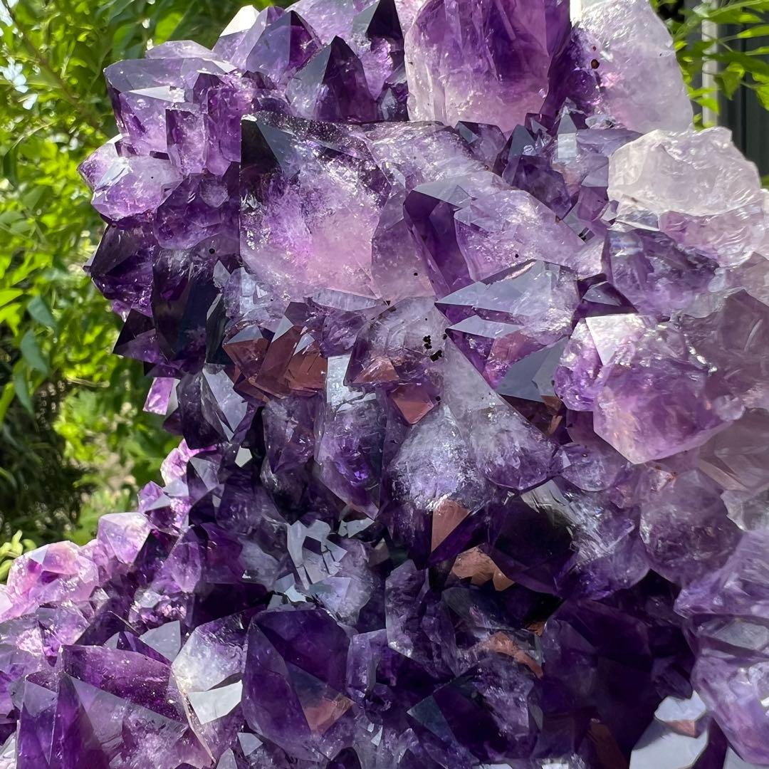 ✳️神々しい輝き✨美麗濃紫の綺麗な輝き✨ウルグアイ産 アメジストクラスター 天然石