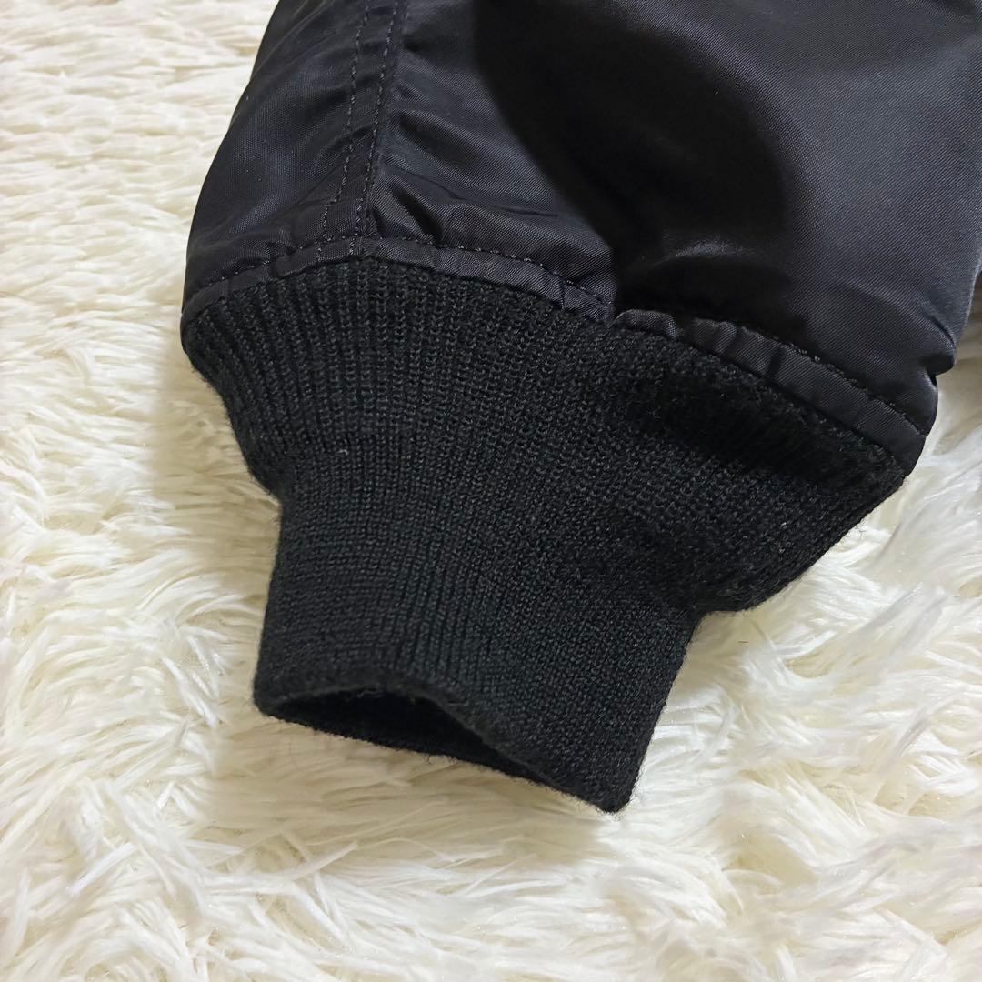 美品 AVIREX フライトジャケット アーチロゴ コマーシャルロゴ XL 黒