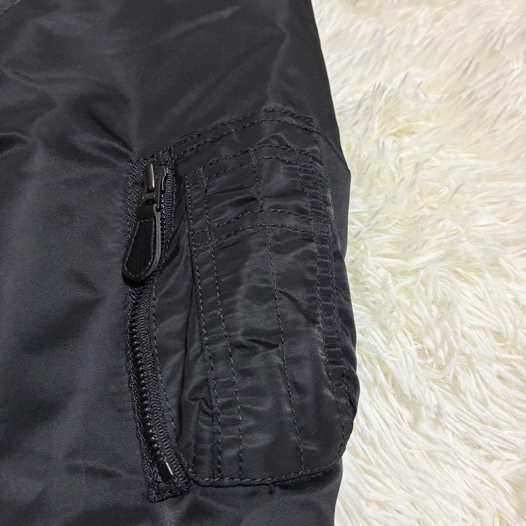 美品 AVIREX フライトジャケット アーチロゴ コマーシャルロゴ XL 黒