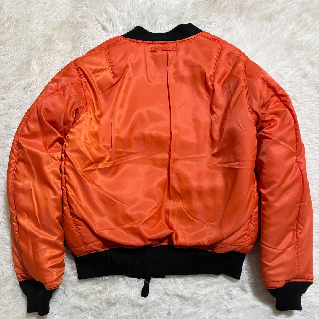 美品 AVIREX フライトジャケット アーチロゴ コマーシャルロゴ XL 黒