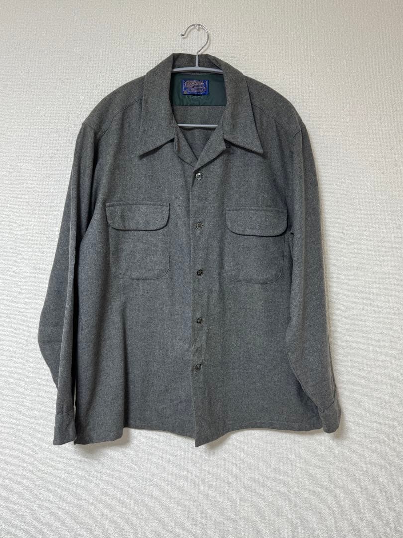 Pendleton 70s ウール長袖シャツ グレー