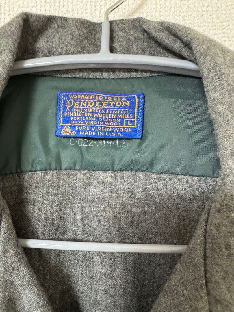 Pendleton 70s ウール長袖シャツ グレー
