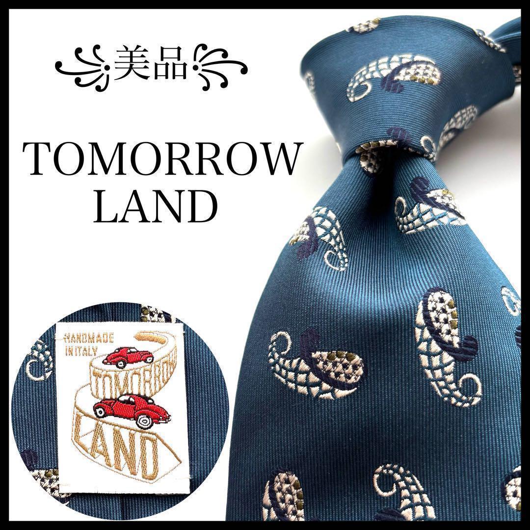 ꧁美品꧂ トゥモローランド ネクタイ セブンフォールド ペイズリー グリーン