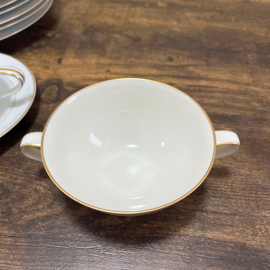 【未使用】Noritake ホワイト ゴールドライン 食器セット　48皿