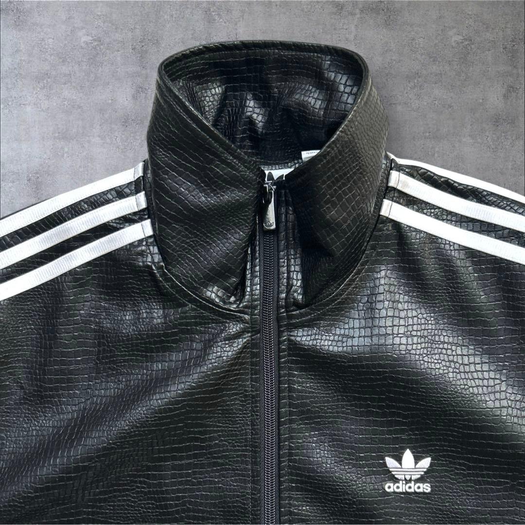 新品　adidas トラックジャケット　ファイアーバード　クロコ　合皮XLサイズ