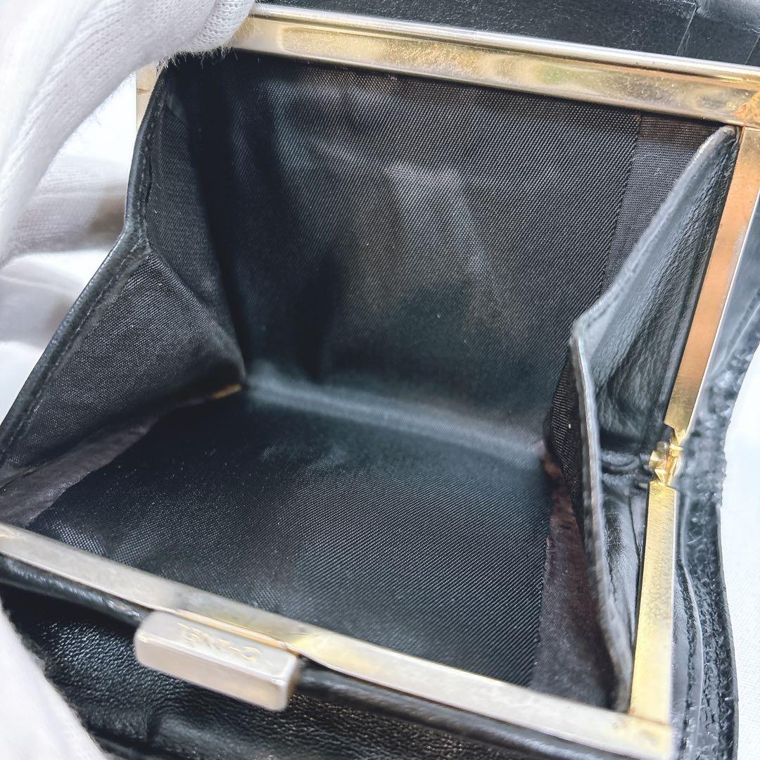 【シャネル】デカココマーク キャビアスキン ２つ折り財布 フラップホック 黒