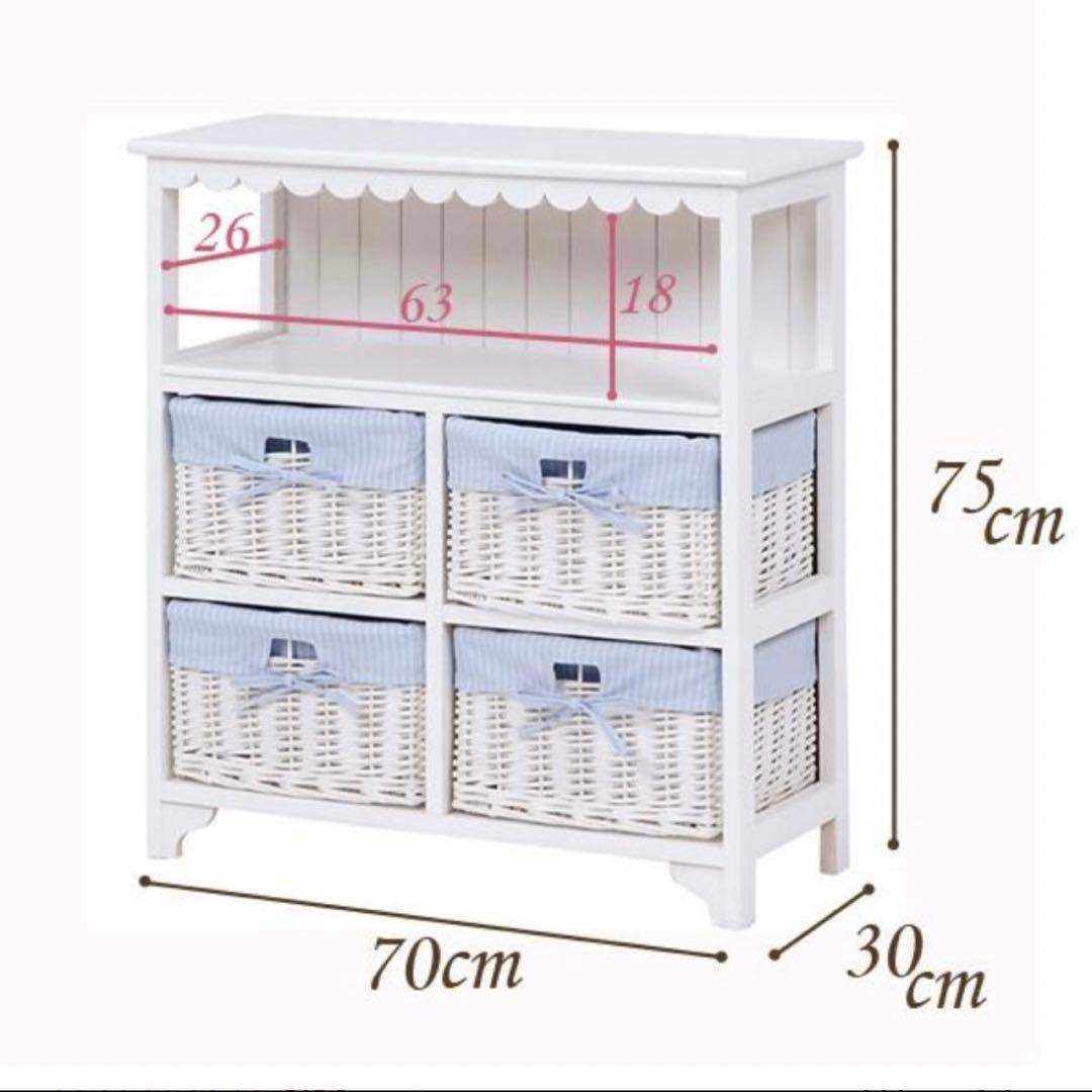 ロマプリ フリルオープンチェスト ヨーロピアン　棚 ラック おしゃれ 北欧