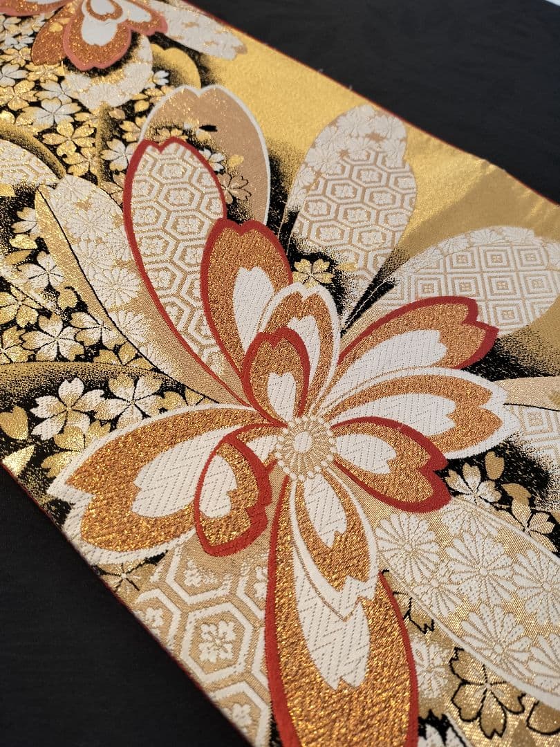 とのちゃんのママA728高級‼️ひな祭り‼️袋帯テーブルランナー2m