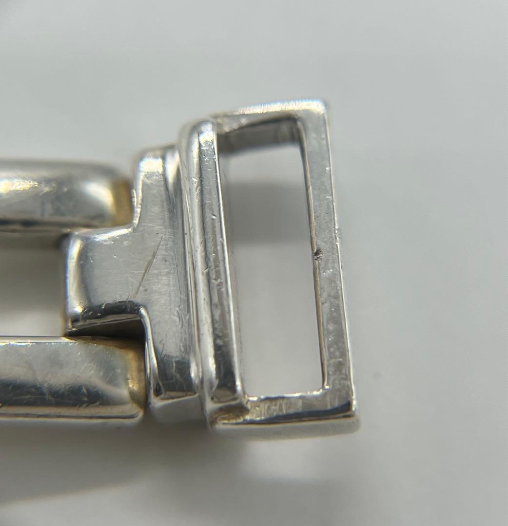 グッチ GUCCI オープンスクエアリンクブレスレット SV925 ヴィンテージ