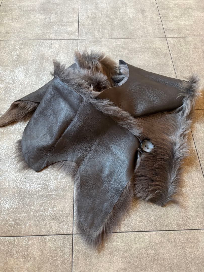 KARL DONOGHUE ムートン　レザー　ファーショール