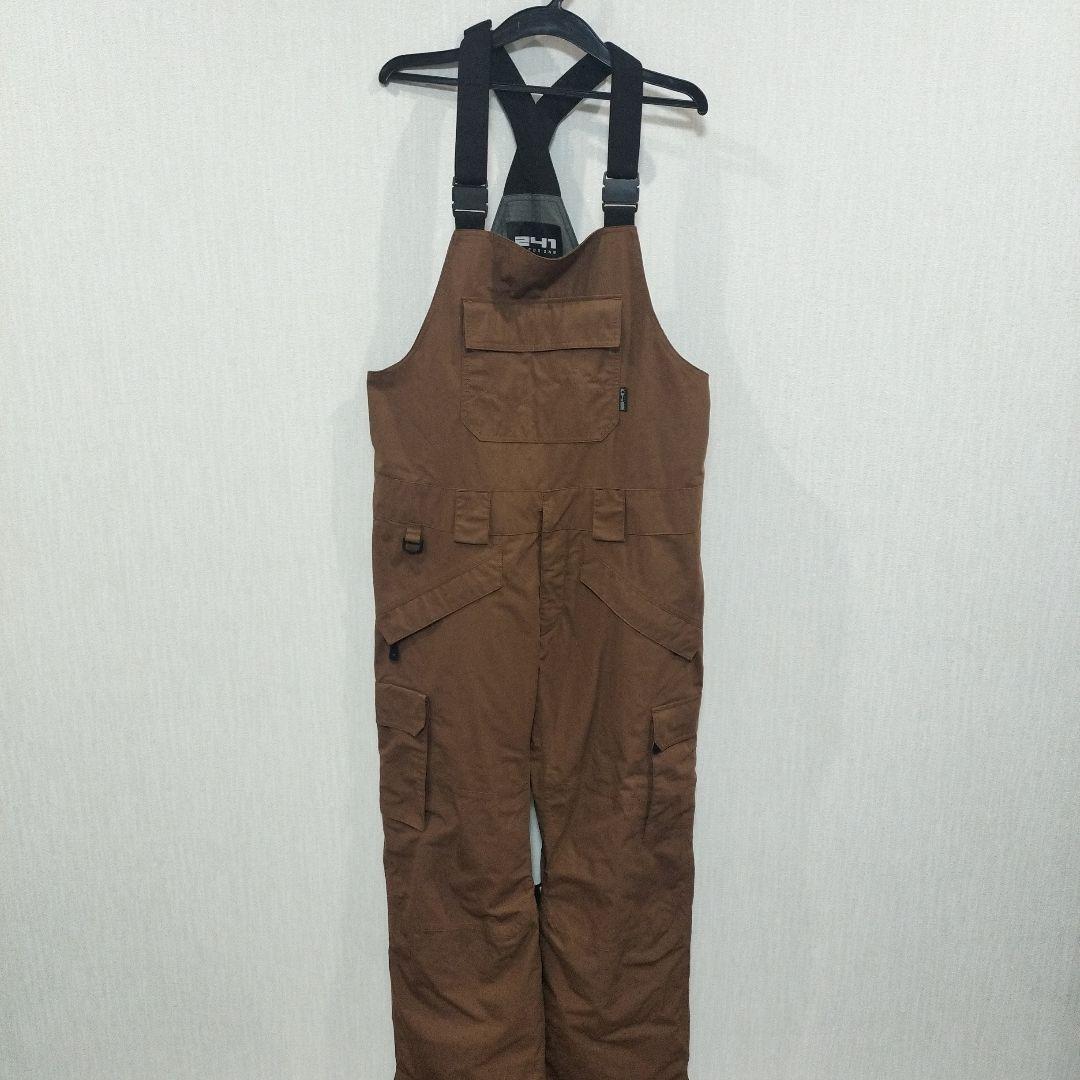 【美品】TWO FOR ONE ビブパンツLサイズ ブラウン