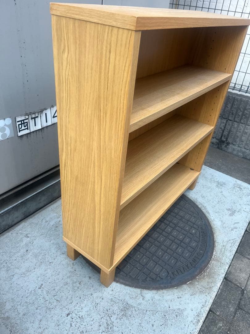 【美品】無印良品 オーク材 薄型シェルフ 本棚 廃盤品