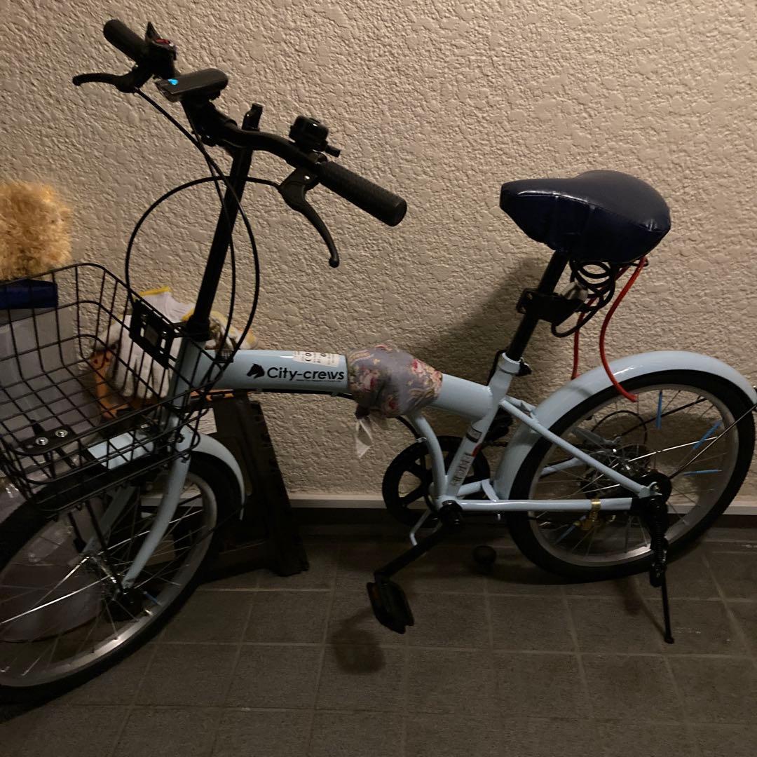 完成品　折りたたみ　自転車　20インチ　6段変速　美品　引き取り