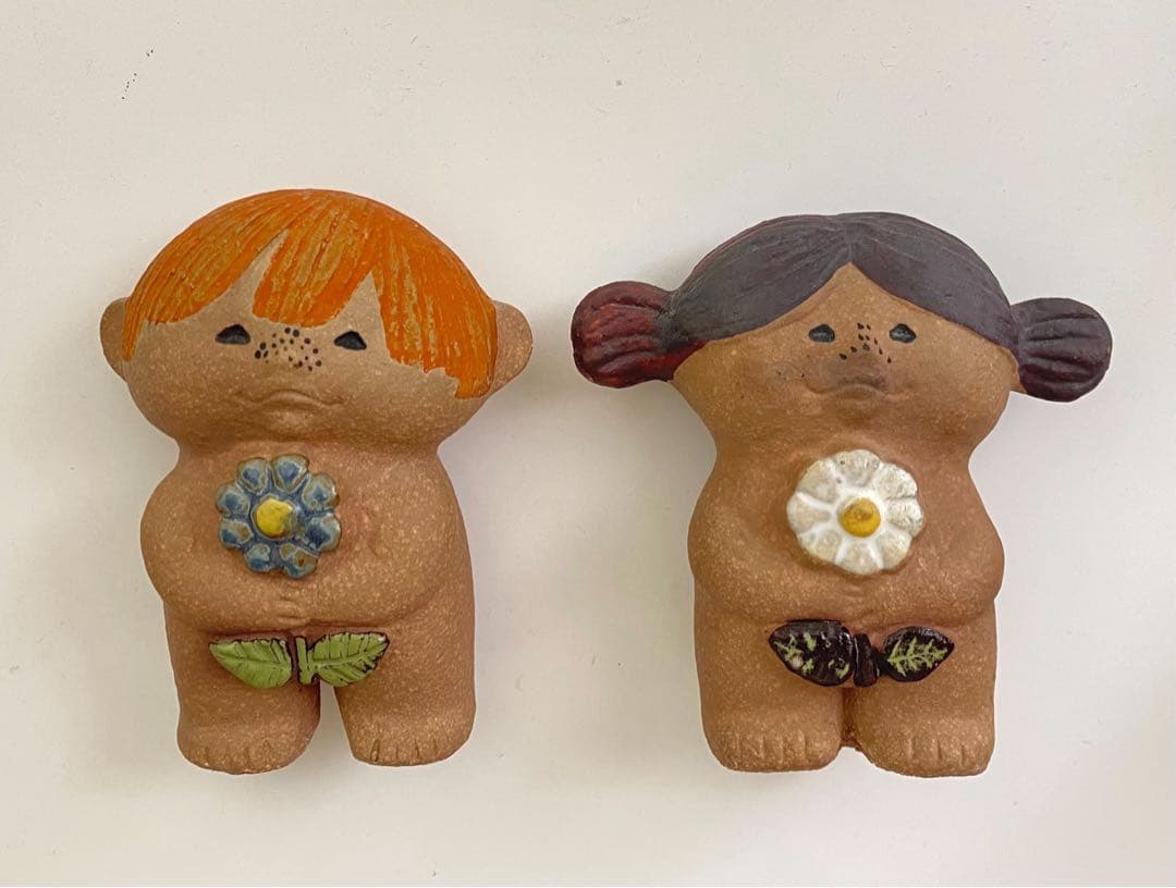 クリスマス北欧スウェーデンLisa Larson リサラーソン アダムとイブ置物