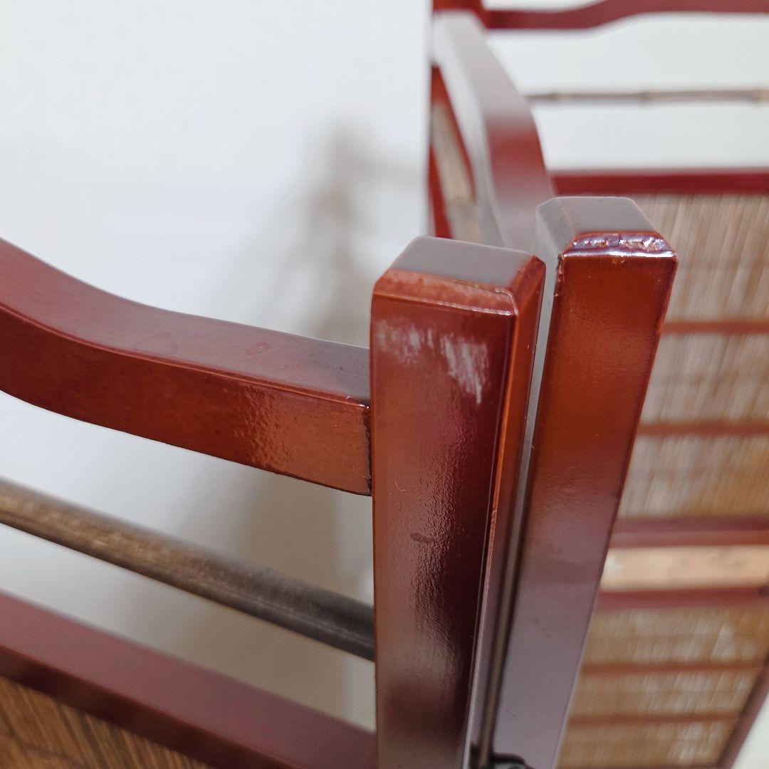 パーティション アンティーク 昭和レトロ 4連 衝立 竹簾屏風 アジアン 竹