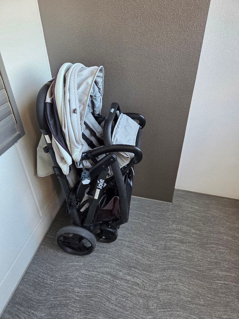 0405　Joie 2人乗りベビーカー グレー