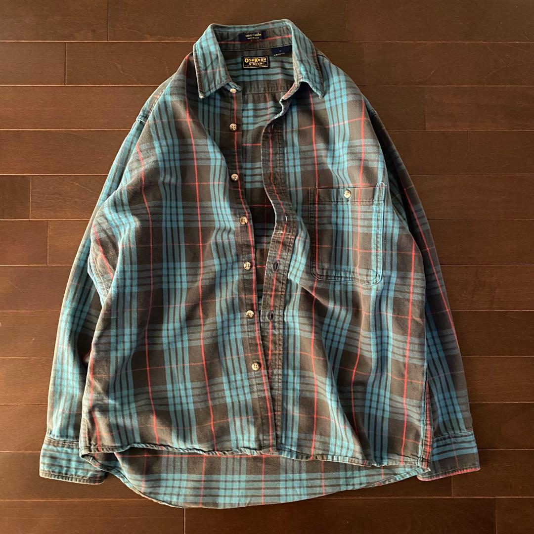 80〜90年代OSHKOSH コットンヘビーネル MADE IN USA