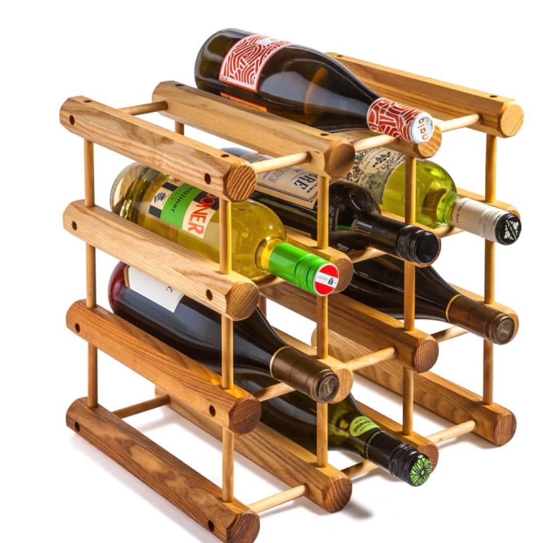 【未使用】ワインラック　天然木　12本　J.K. Adams アメリカ製