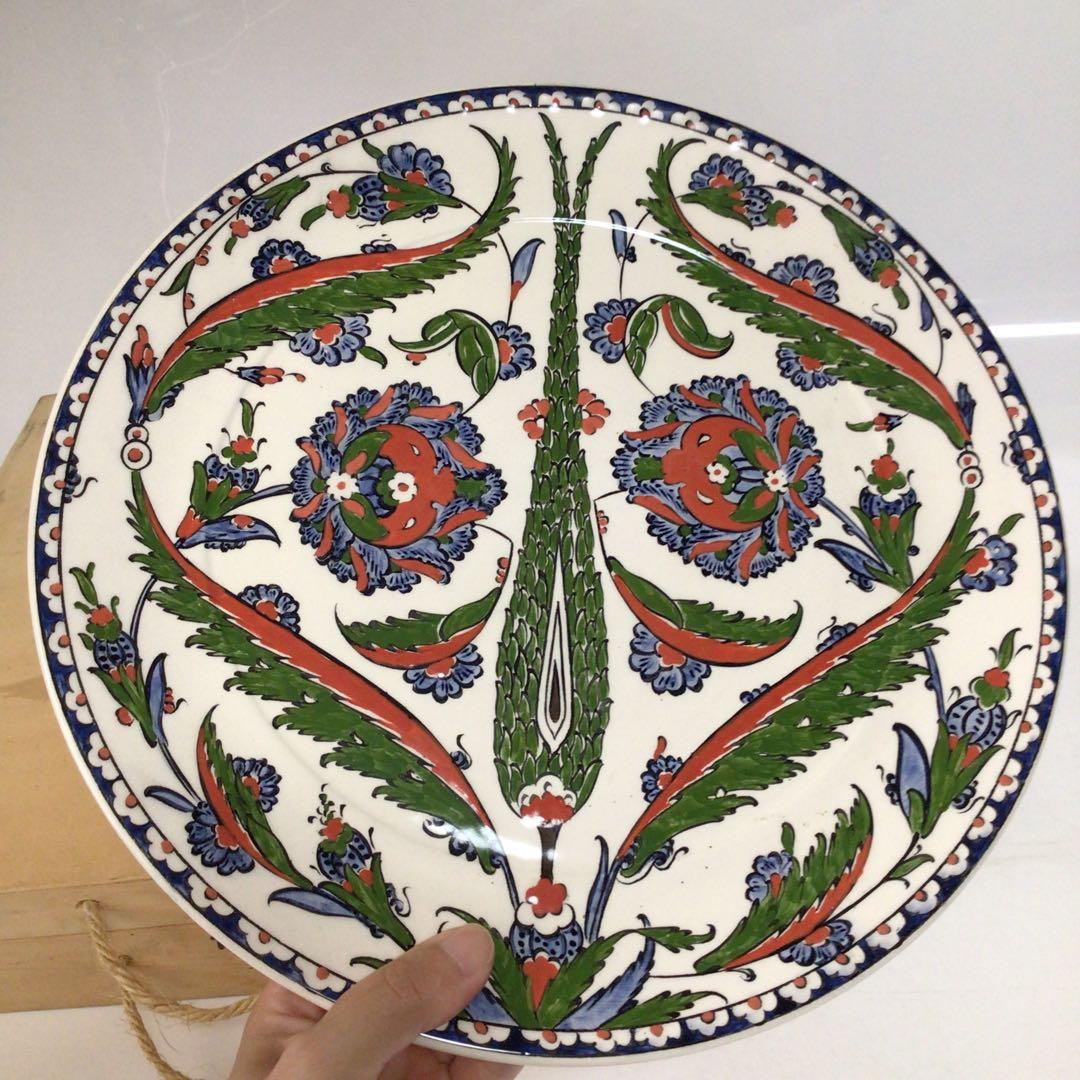 【希少】 sun motoyama 大皿　花柄陶器皿 木箱付き