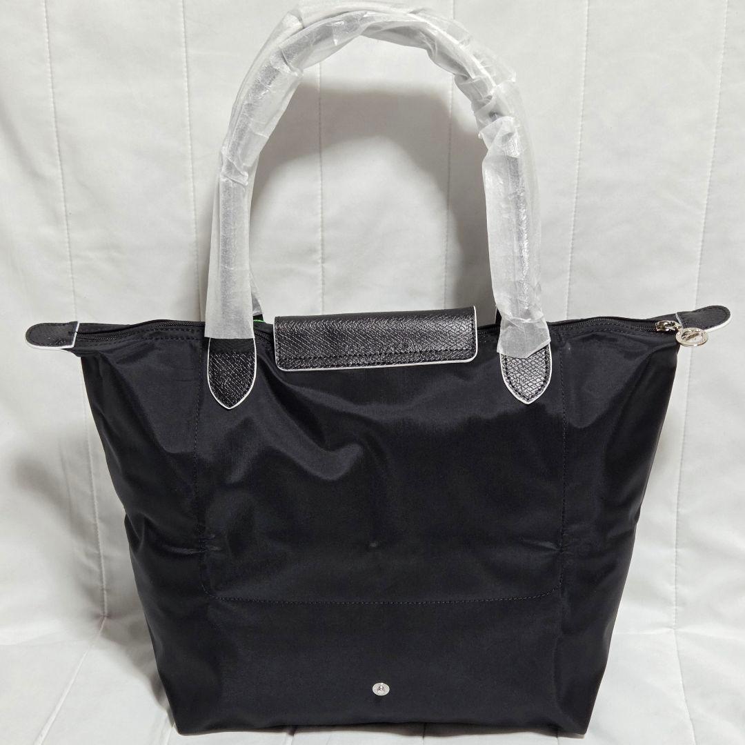 【新品】 LONGCHAMP ル プリアージュ トートバッグL ブラック 白刺繍