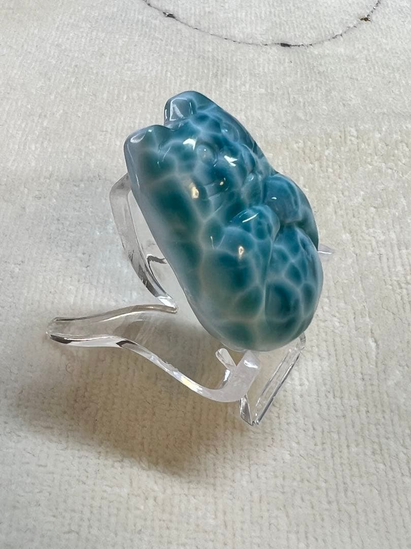 彫刻 ラリマー　アニマル　クマ　猫　たぬき　キツネ　犬　天然石