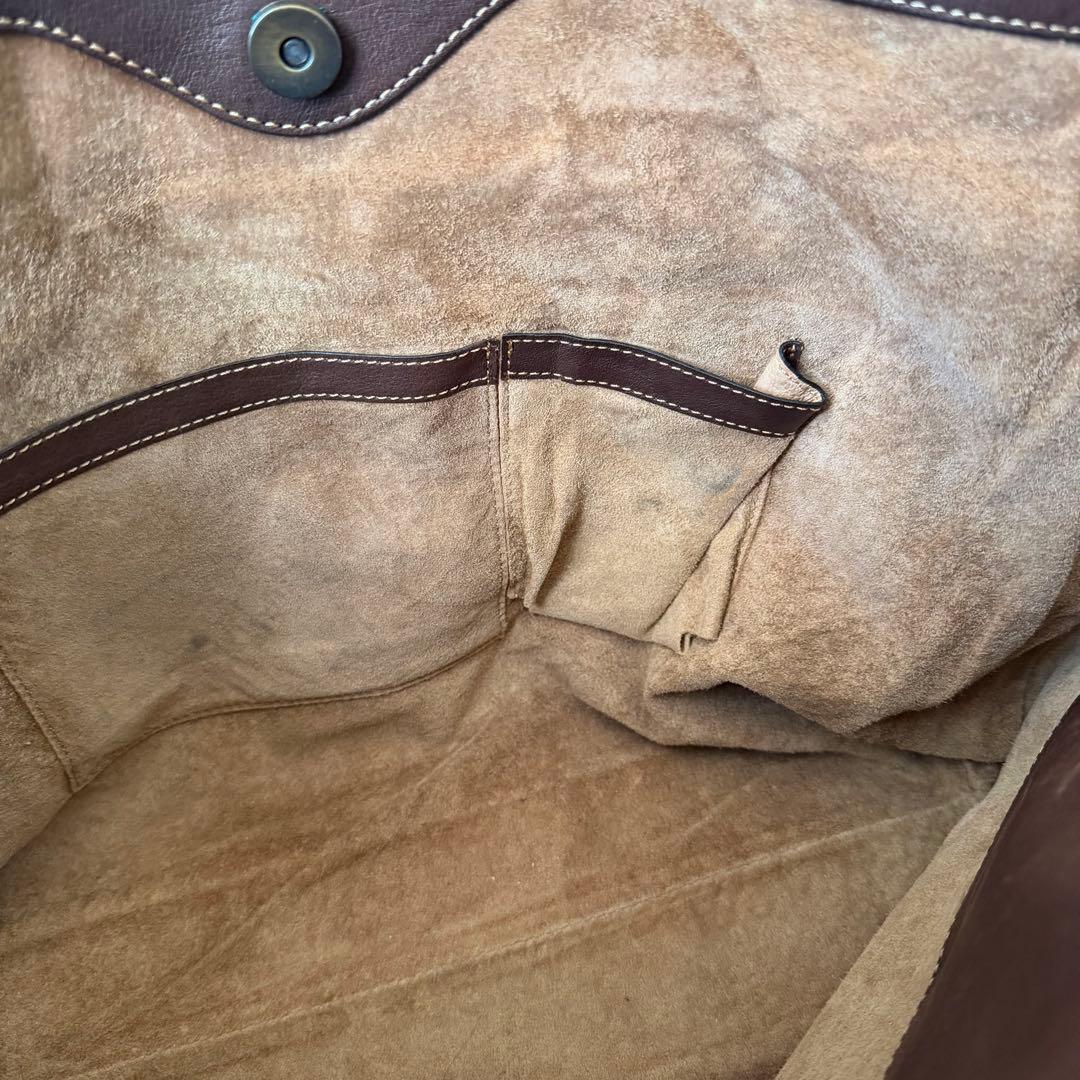 【希少】土屋鞄製造所 本革 レザートートバッグ A4収納可 ダークブラウン