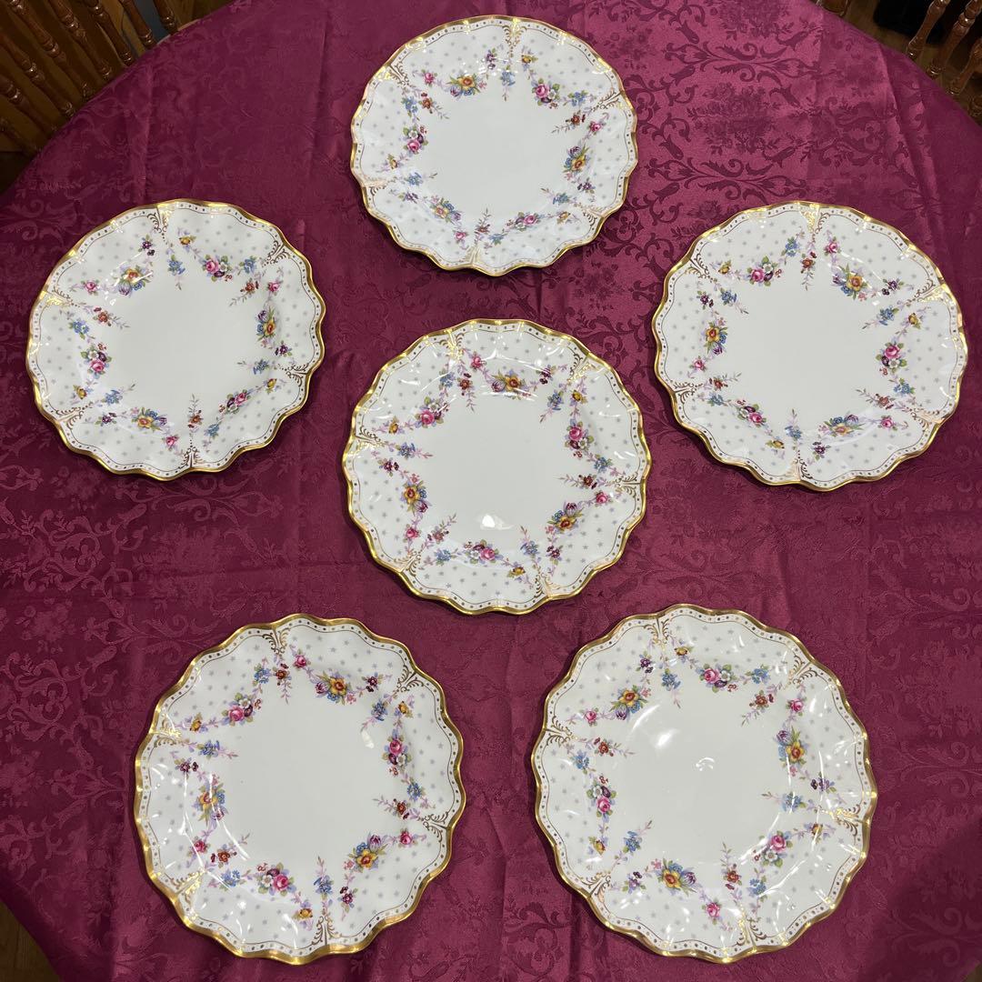 ロイヤルクラウンダービー アントワネット 26cmプレート 6枚セット 美品