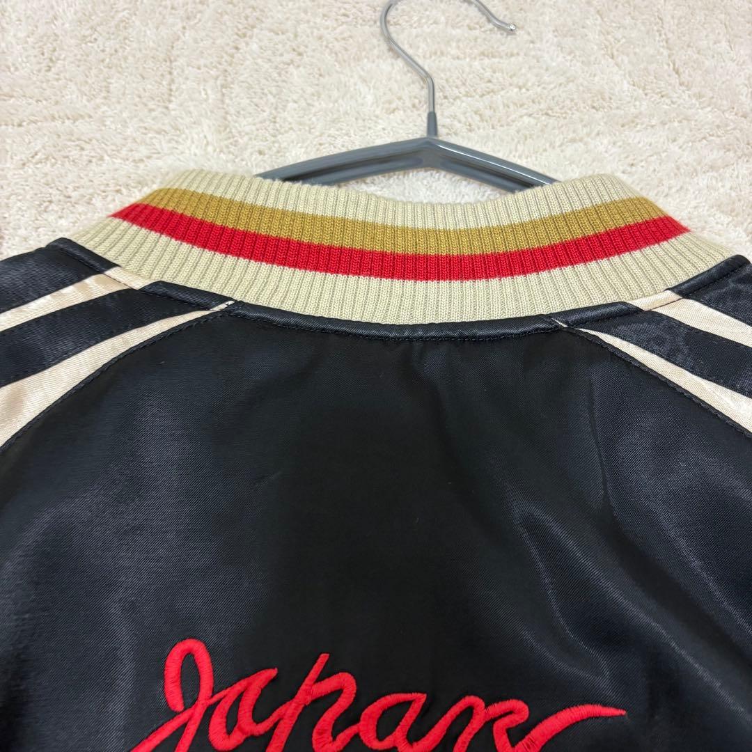 美品『HOUSTON』 スカジャン　龍　虎　富士山　日本地図　刺繍　XL