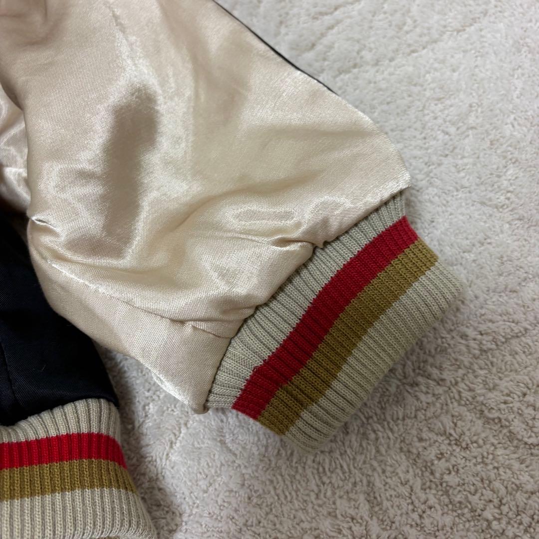 美品『HOUSTON』 スカジャン　龍　虎　富士山　日本地図　刺繍　XL