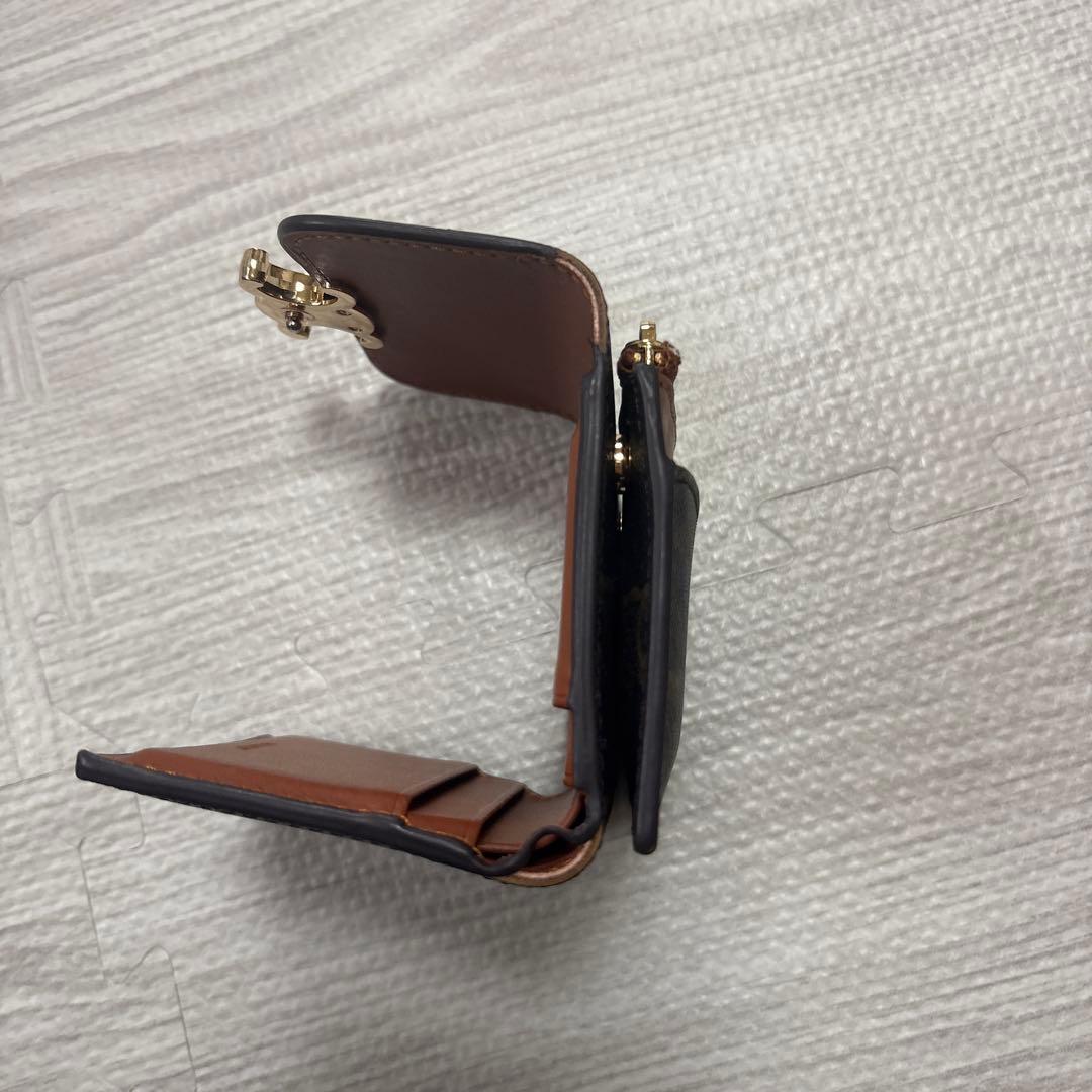 限定値下げCELINE ダークブラウン 三つ折り財布