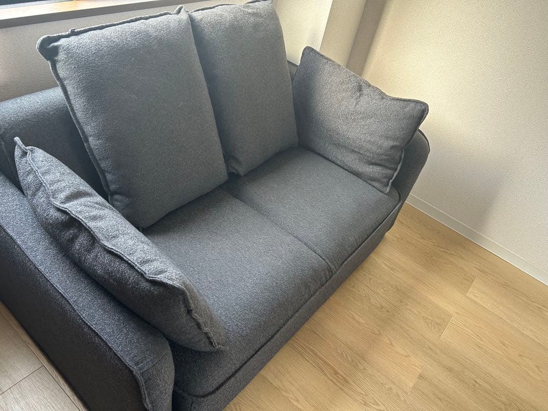 koala ソファベッド　チャコールグレー 二人掛けソファ 4クッション付き